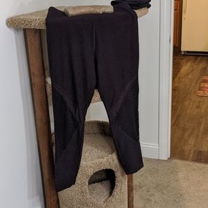 Yogo Athletica High-Waisted Mesh-Detailed Leggings